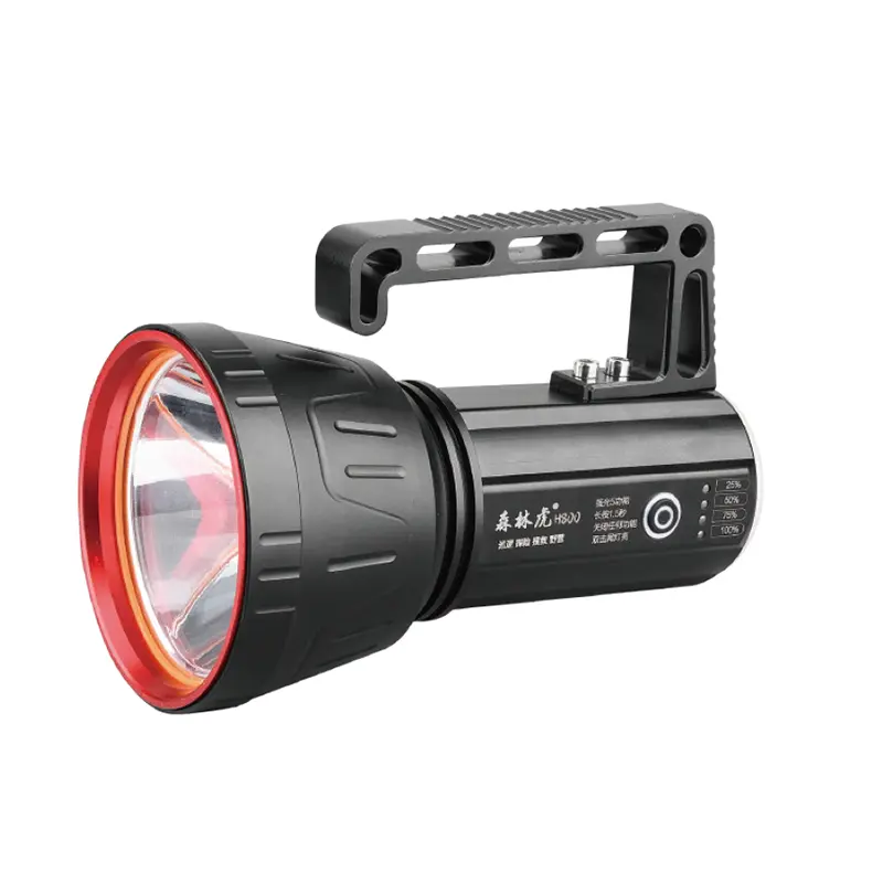 50W Rechargeable Long Range Searchlight na may Dual Beam
