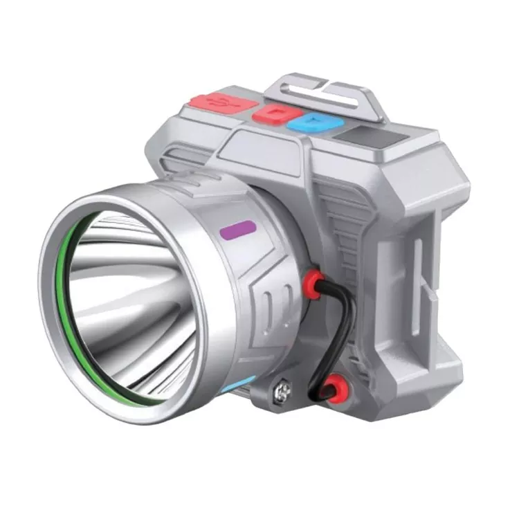 White Laser Headlamp Rechargeable na may Adjustable Strap